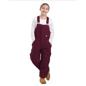 Berne Softstone Youth Insulated Bib Overalls Quilted Jumper Purple Youth M 10-12